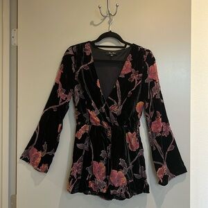 Honey Punch Velvet Romper